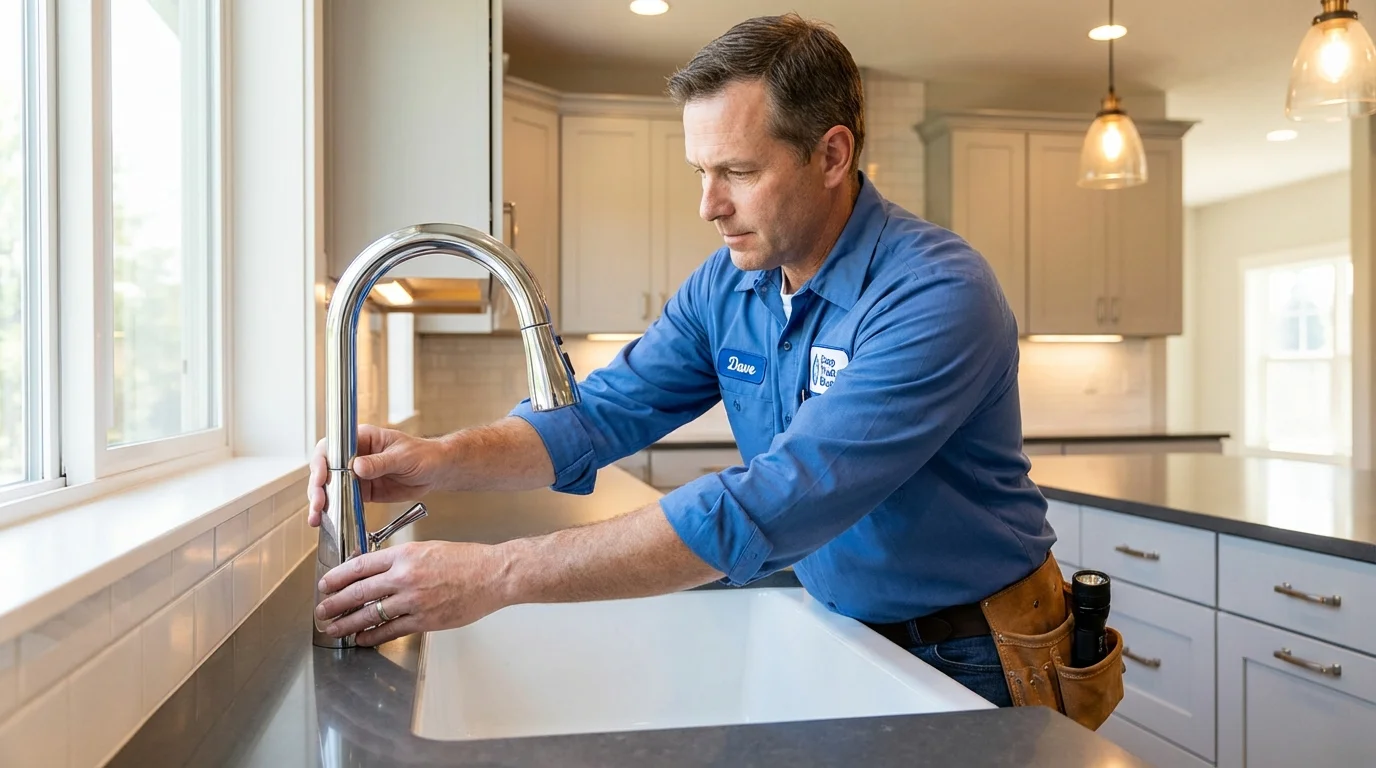 Kitchen faucet installation by Johns Plumbing LLC in Dysart
